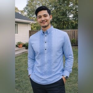 Modern Barong light blue